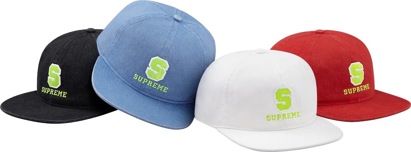 Fitted Denim  Varsity 6-Panel